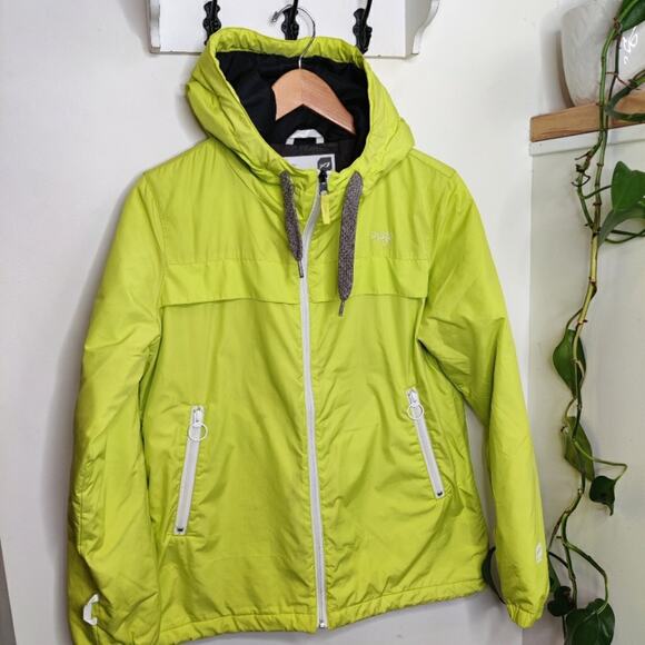 Orage Chartreuse/Lime Insulated Zip Up Jacket Size Large - Picture 1 of 14
